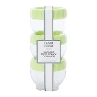 Stackable Food Storage Containers 3-Count