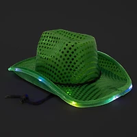 St. Patrick's Day Green Light Up Cowboy Hat