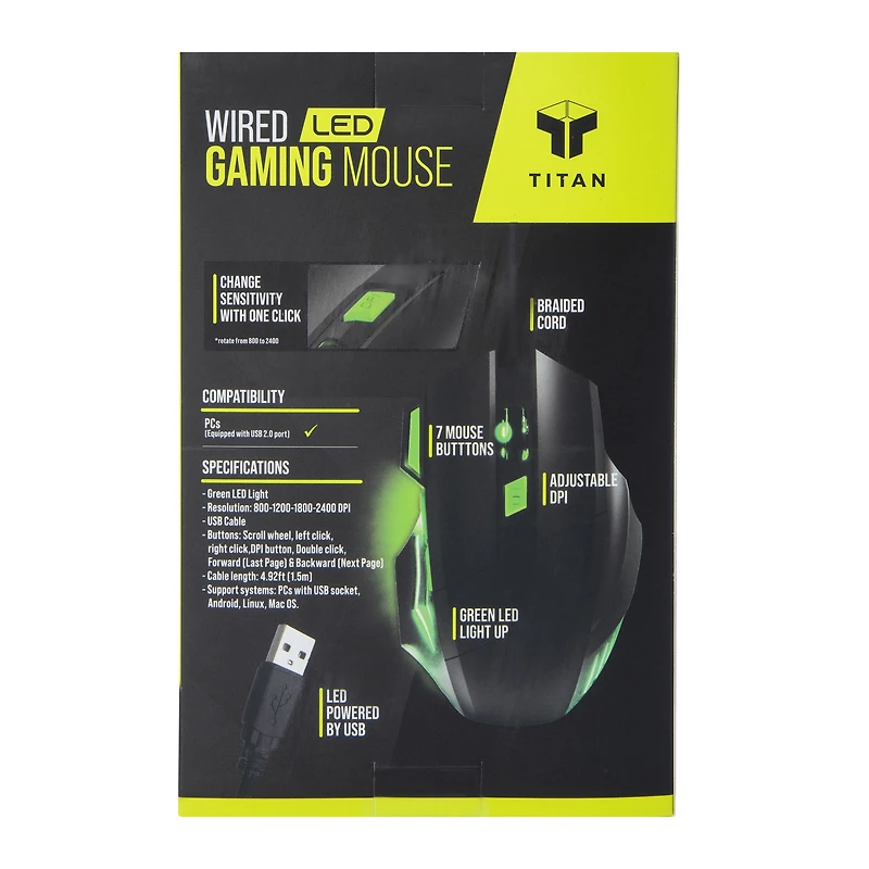 Wired LED Gaming Mouse