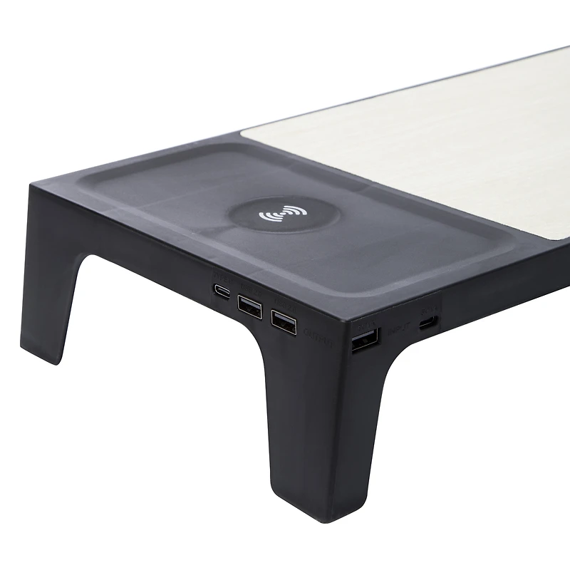 Desk Riser With Dual Port Charging