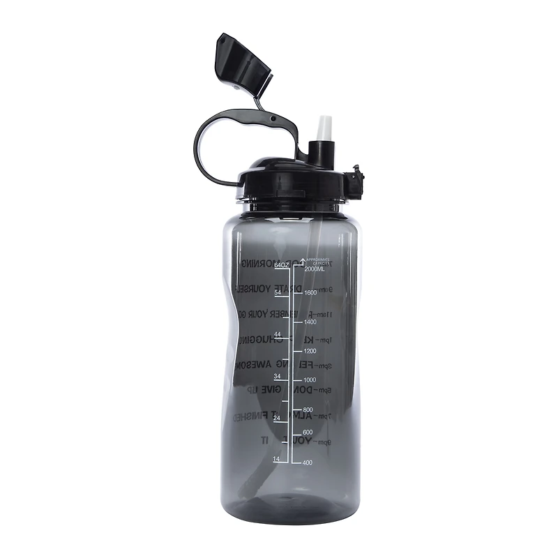 Motivational Hydration Tracker Water Bottle 64oz