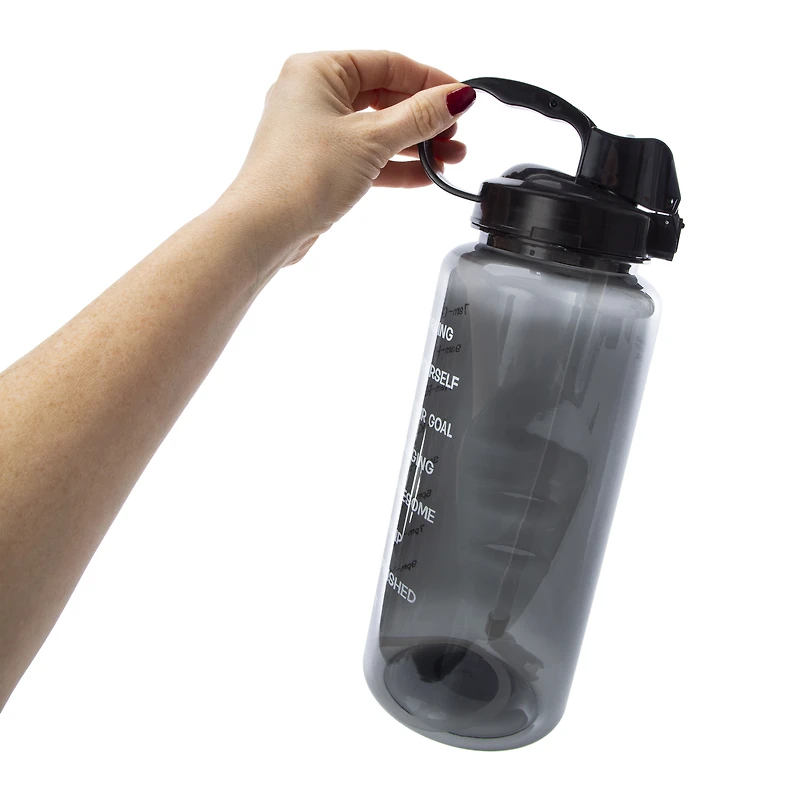 Motivational Hydration Tracker Water Bottle 64oz
