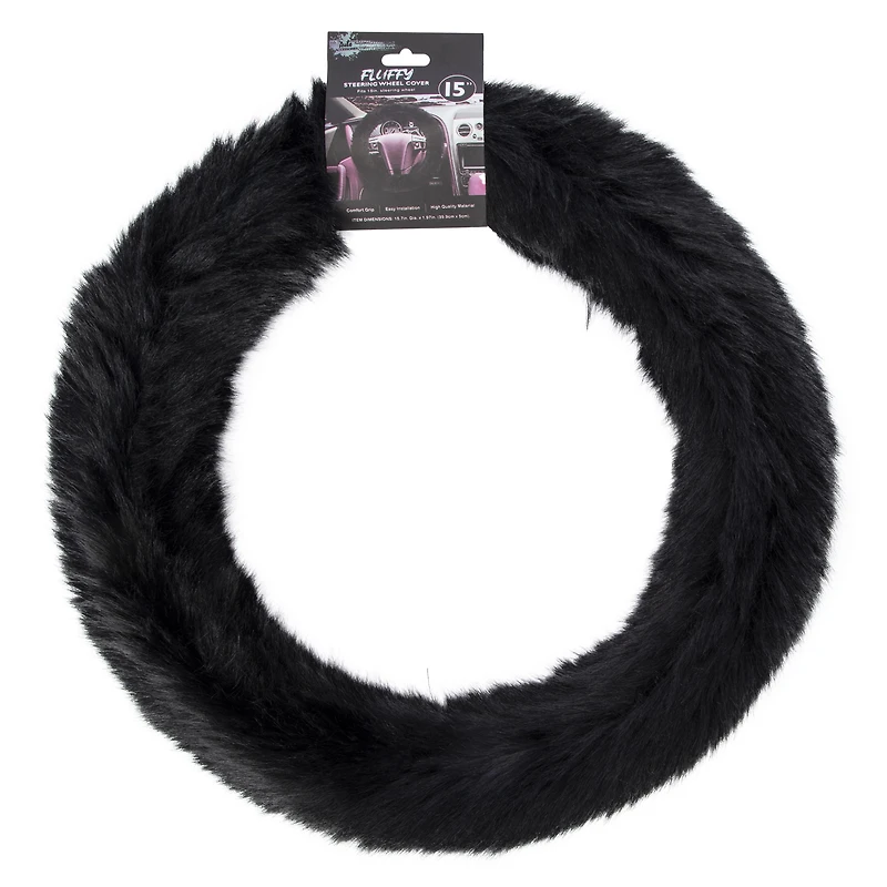 Faux Fur Steering Wheel Cover 15.7in