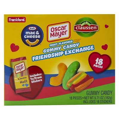 Valentine Oscar Mayer™ Gummy Candy Friendship Exchange 18-Count