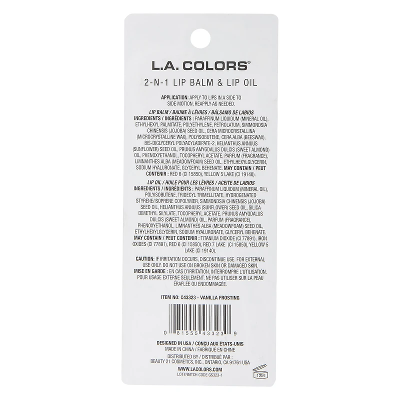 L.A. Colors® 2-in-1 Scented Lip Balm & Oil