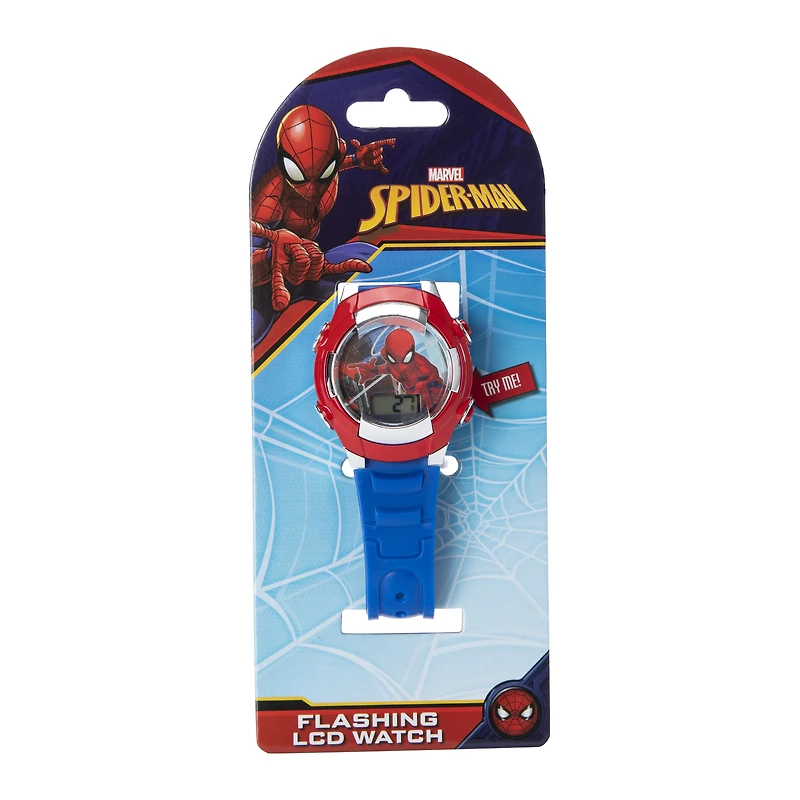 Spider-Man Flashing LCD Watch