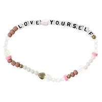 'Love Yourself' Beaded Bracelet