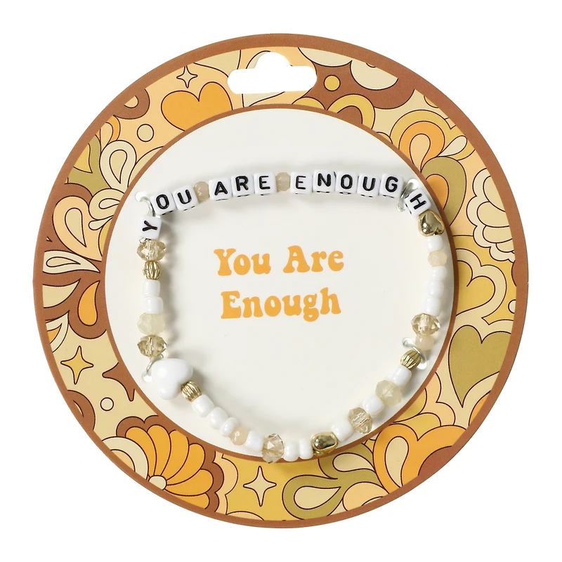 'You Are Enough' Beaded Bracelet