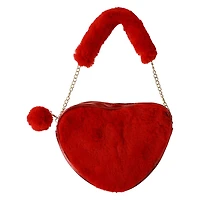 Plush Heart Crossbody Bag