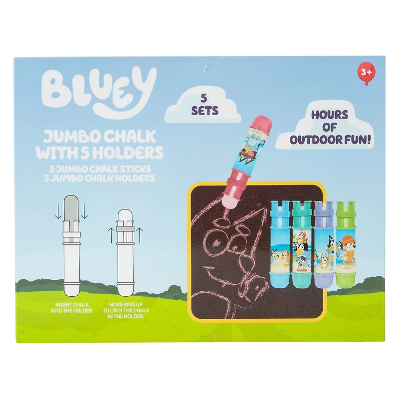 Bluey™ Jumbo Chalk With Holders 5-Pack