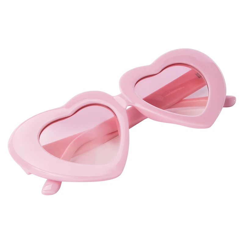 Ladies Plastic Bubble Heart Sunglasses
