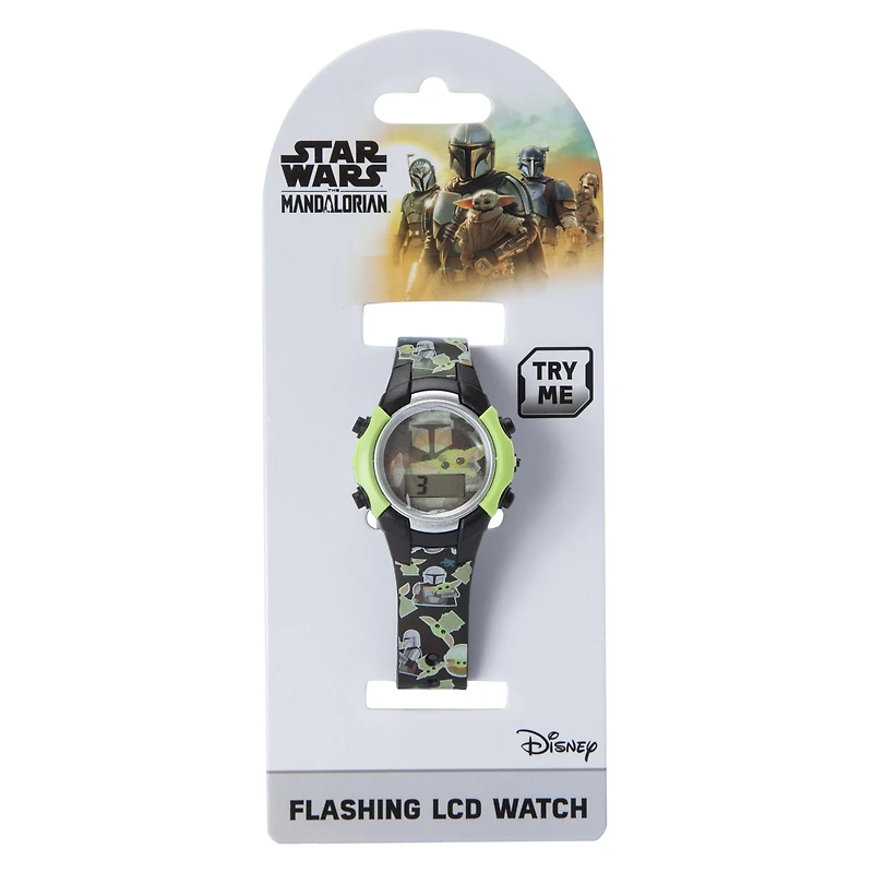 Star Wars The Mandalorian Flashing LCD Watch