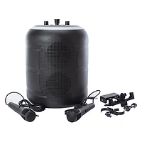 Bluetooth® Karaoke Speaker w/ Phone Stand & 2 Microphones