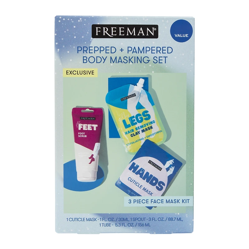 Freeman® Prepped & Pampered 3-Piece Body Masking Set