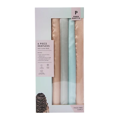 6-Piece Heatless Hair Curler Rods Set