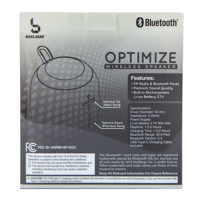 Optimize Wireless Speaker & FM Radio