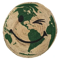 Printed Round Jute Rug 30in