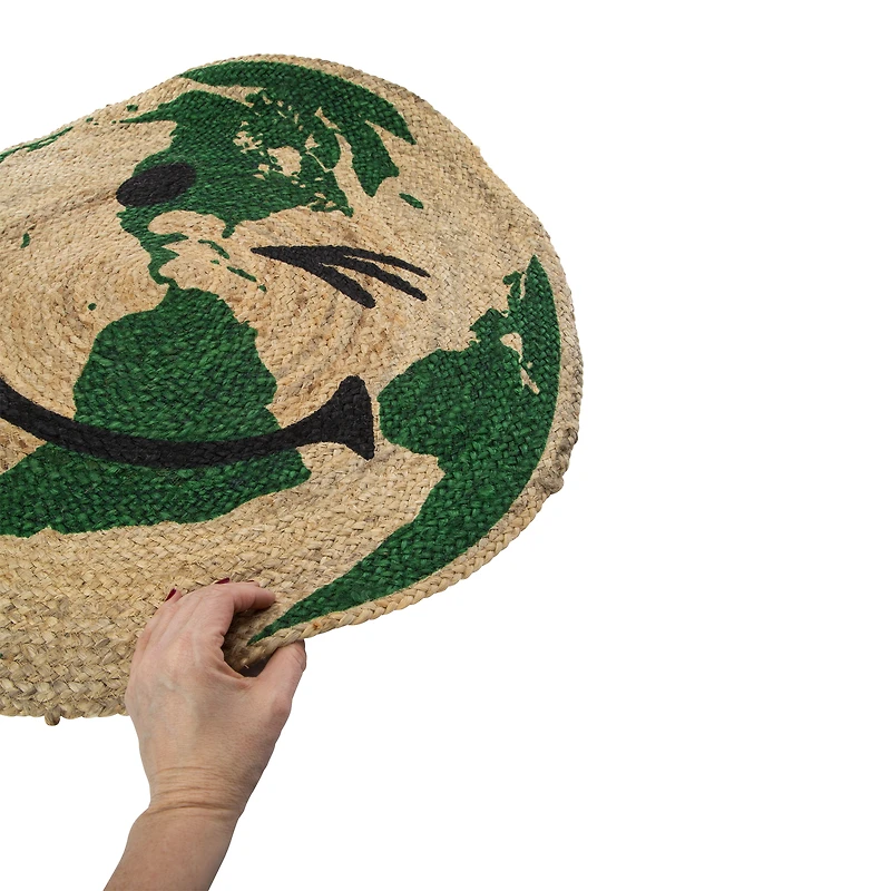 Printed Round Jute Rug 30in