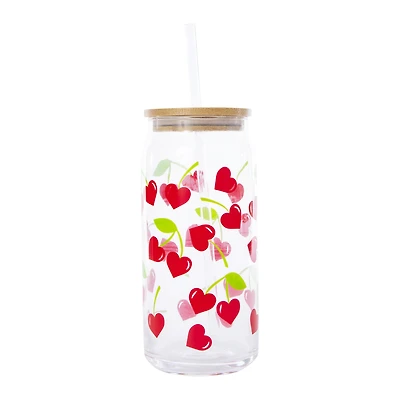 Glass Tumbler With Lid & Straw 20oz
