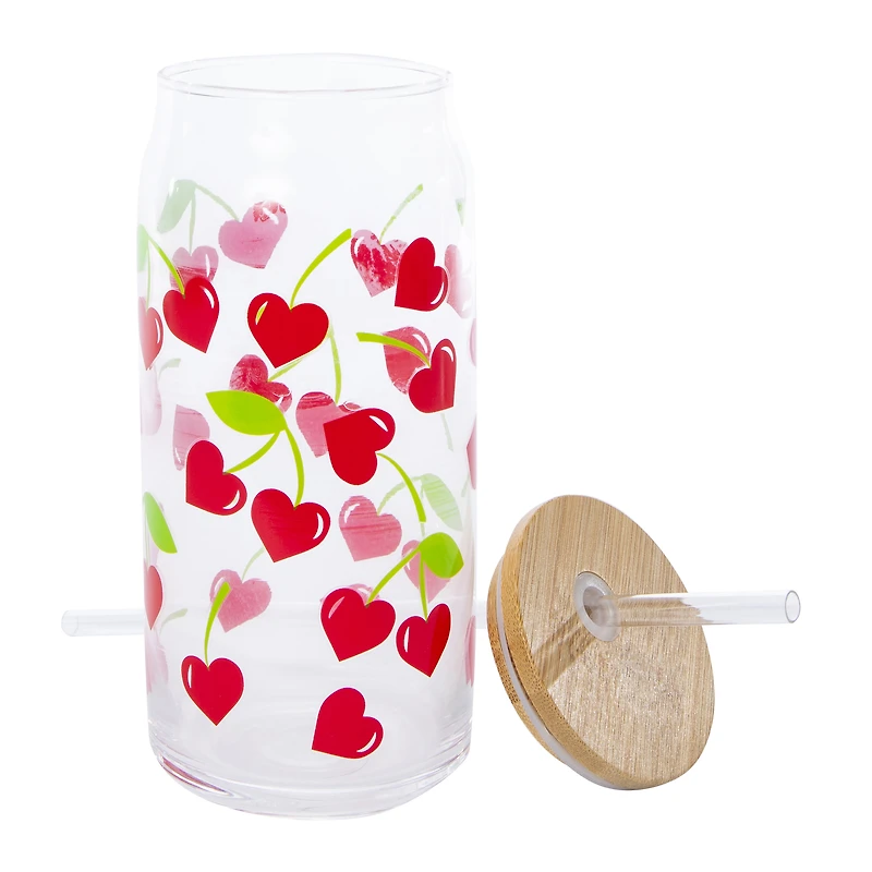 Glass Tumbler With Lid & Straw 20oz