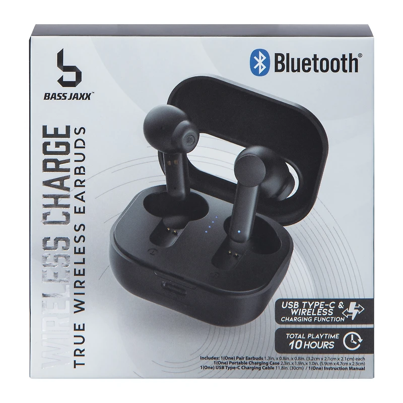 Wireless Charge Bluetooth® Earbuds With Microphone
