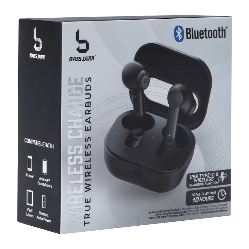 Wireless Charge Bluetooth® Earbuds With Microphone