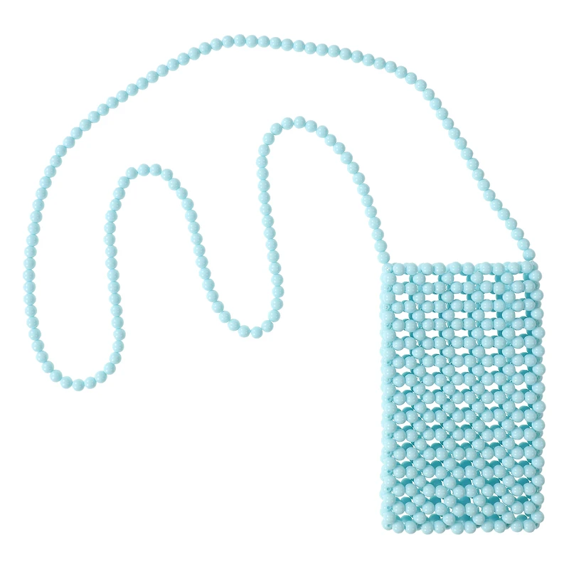 Beaded Crochet Phone Crossbody Pouch