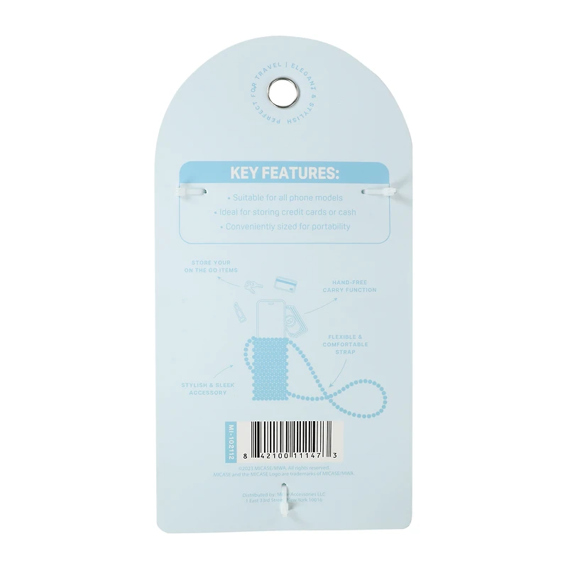 Beaded Crochet Phone Crossbody Pouch