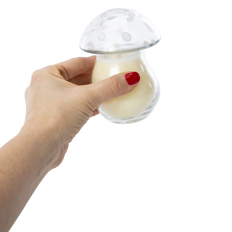 Glass Mushroom Candle