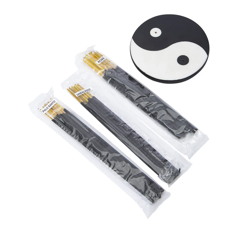 Yin Yang Incense Holder Gift Set With 30 Incense Sticks
