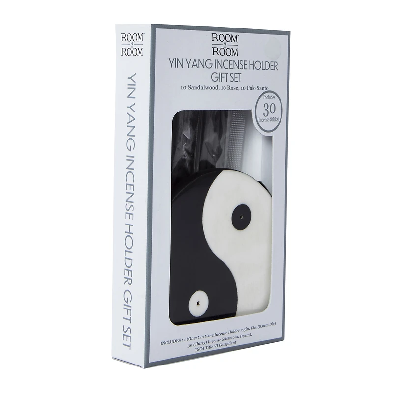 Yin Yang Incense Holder Gift Set With 30 Incense Sticks
