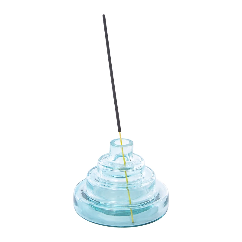 Round Glass Incense Holder Gift Set With 30 Sticks