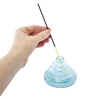 Round Glass Incense Holder Gift Set With 30 Sticks