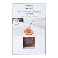 Glass Bubble Incense Holder & Dish Gift Set With 30 Incense Sticks