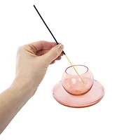 Glass Bubble Incense Holder & Dish Gift Set With 30 Incense Sticks