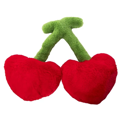 Plush Cherry Shaped Pillow 15in x 17in