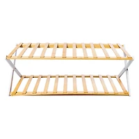 2-Tier Bamboo Shoe Rack
