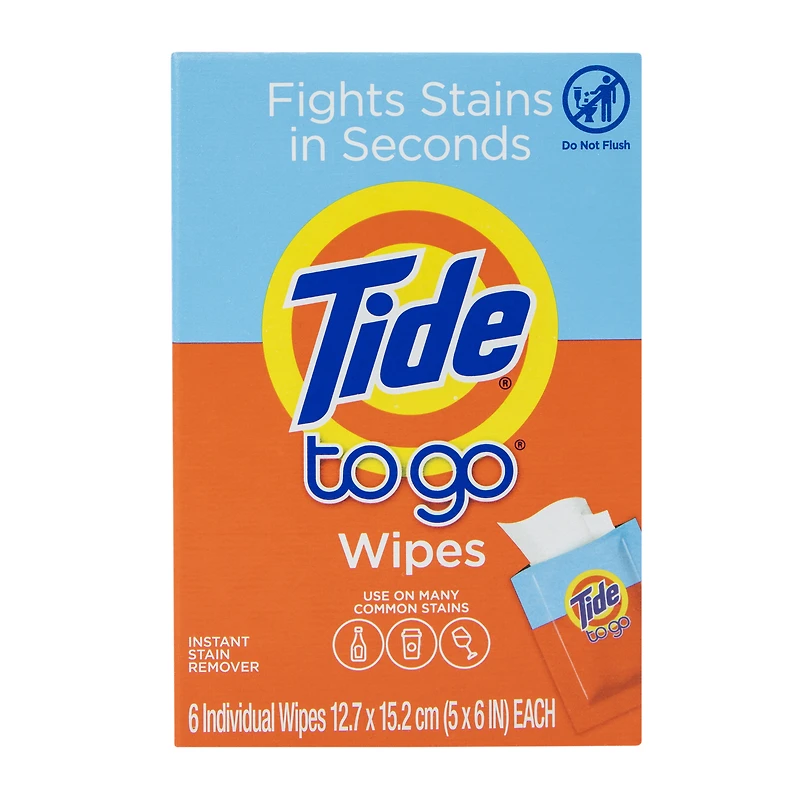 Tide® To Go® Wipes 6-Count Travel Pack