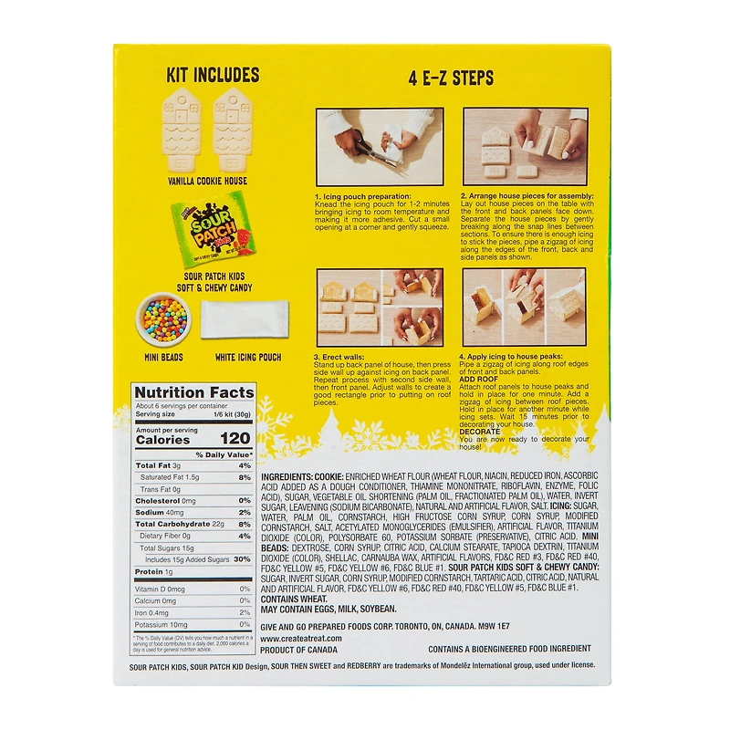 sour patch kids® build-your-own holiday cookie house kit