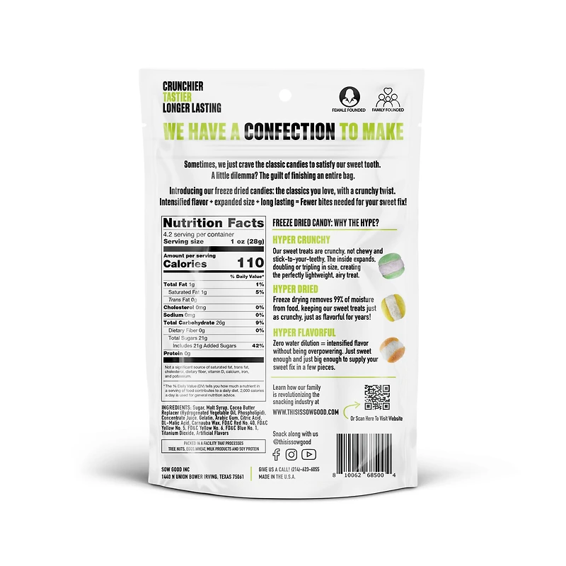 Freeze Dried Sour Bites 4.2oz - Sow Good™