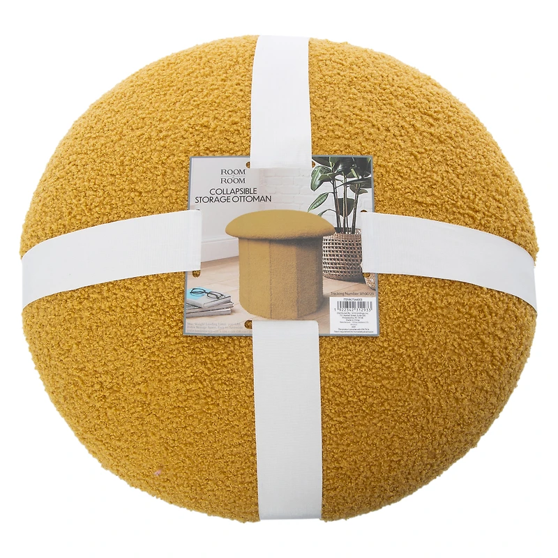 Collapsible Mushroom Storage Ottoman 15in x 13in