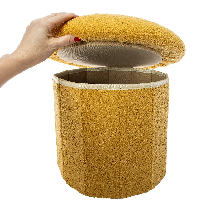 Collapsible Mushroom Storage Ottoman 15in x 13in