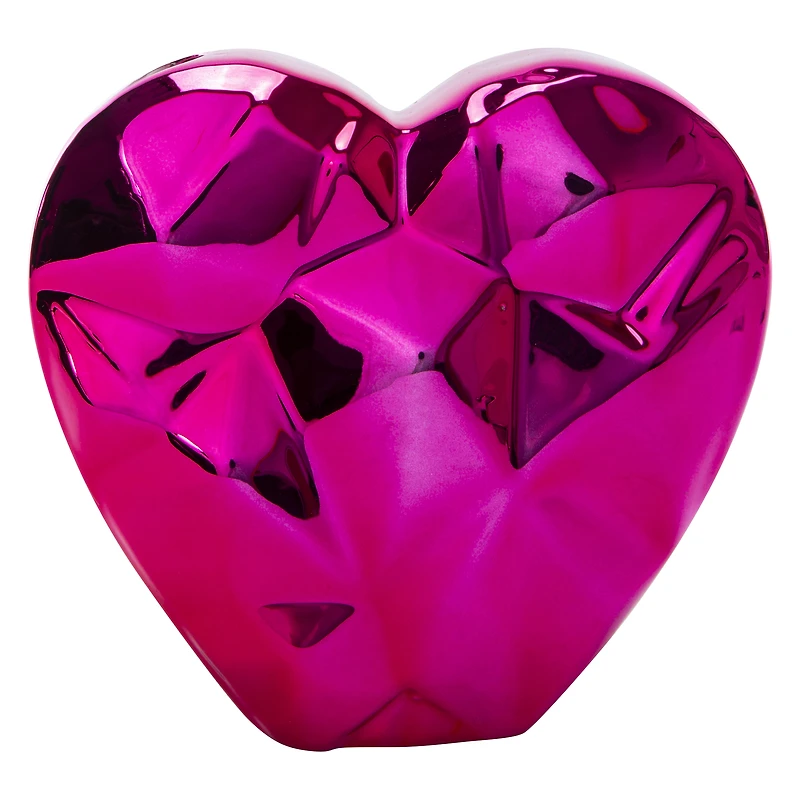 Ceramic Heart-Shaped Vase 5.8in