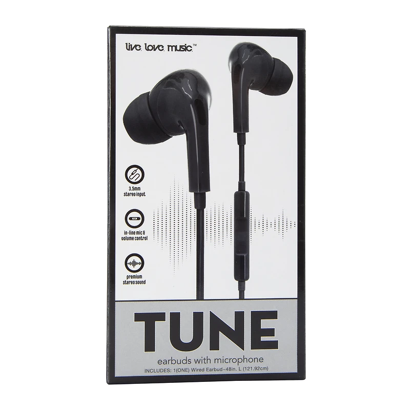 Tune Wired Earbuds With Microphone