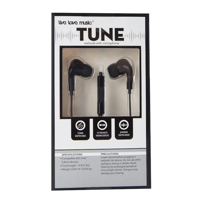 Tune Wired Earbuds With Microphone