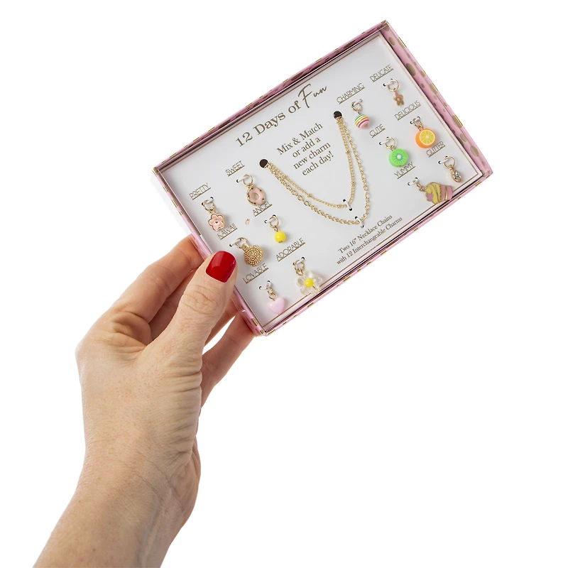 12 Days of Christmas Charm Necklace Set