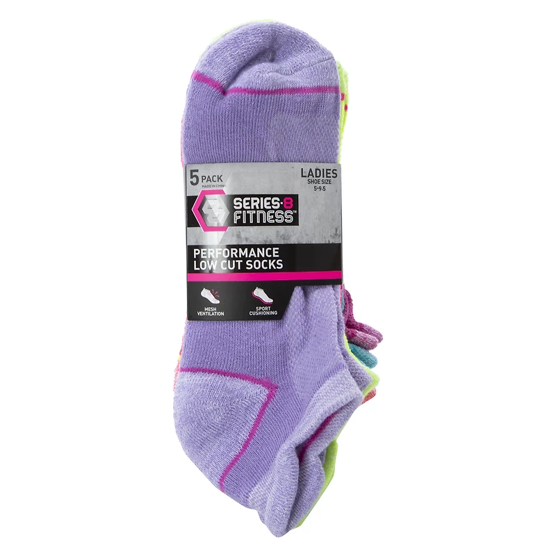 Series-8 Fitness™ Ladies Low Cut Socks 5-Pack