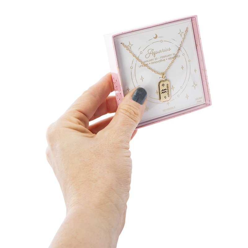 14k Gold Plating Zodiac Sign Astrology Necklace