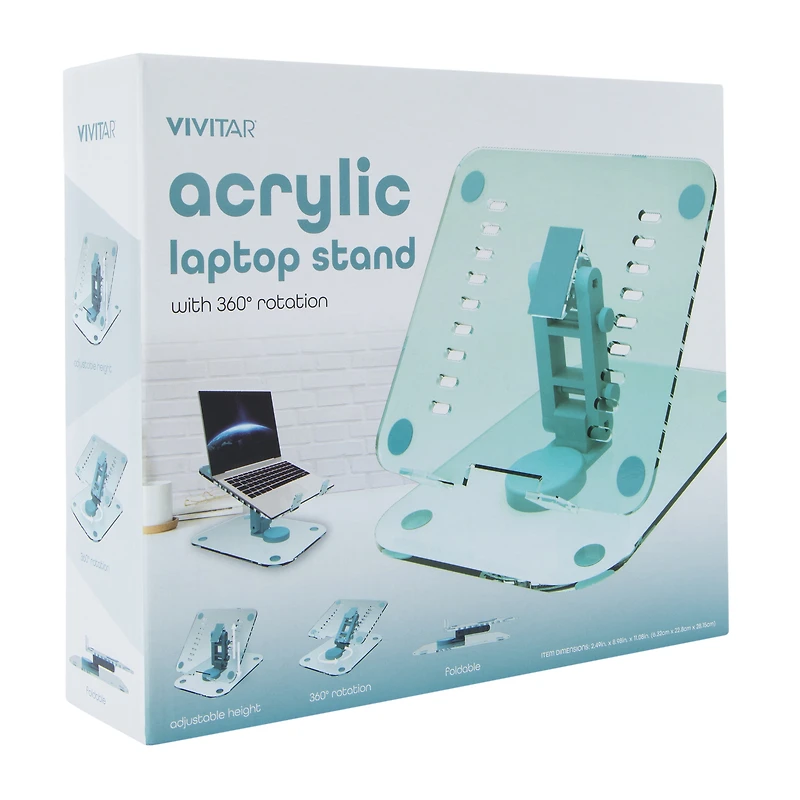 Acrylic Laptop Stand With 360 Rotation