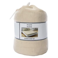 Queen Fitted Sheet & Pillowcase Set
